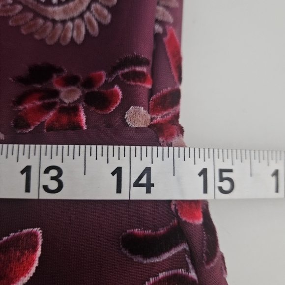 Chelsea & Violet Maroon Velvet Boho Paisley Jumpsuit Sz Medium Fairycore NWT - Picture 12 of 14